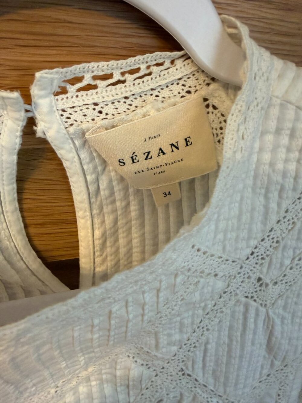Sezane Bert Blouse Ecru 34 - Picture 3 of 4